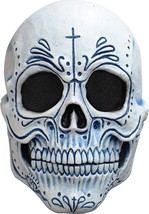 Mexican Catrin Day of the Dead Costume Latex Full Mask Cosplay Adult One Size - £23.88 GBP