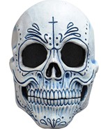 Mexican Catrin Day of the Dead Costume Latex Full Mask Cosplay Adult One... - £23.49 GBP
