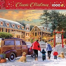 Ceaco Classic Christmas Jigsaw Puzzle 26x19 White Horse Inn 1000 Piece NEW - £11.81 GBP
