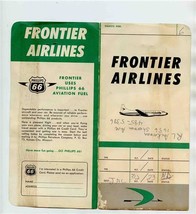 Frontier Airlines Ticket Jacket Trip Pass Luggage Tags Non Revenue 1963 - £17.38 GBP