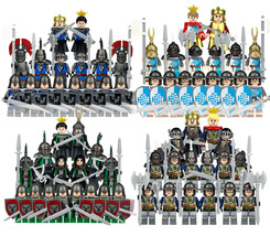 Medieval Castle Knights with King and Queen Custom 64 Minifigures Lot - £18.45 GBP+