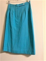 Vintage Evan Picone Turquoise Straight Skirt - $39.00