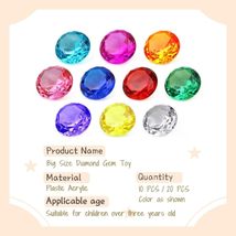 NLR [20Pcs 4Cm] Big Size Kids Diamond Toy, Acrylic Gem Set, Pirate Treas... - $15.13