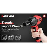 Eastvolt EVIW800 800W, 7.5A 1/2" Cordless Friction Ring Impact Wrench, 3... - $84.55