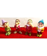 4 Vintage 1993 Mattel 2&quot; PVC Grumpy Dopey Doc Bashful Snow White Dwarfs ... - $186.88 MXN