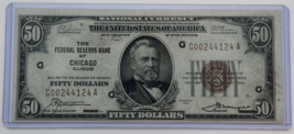 Rare 1929 $50 Fifty Dollar Brown Seal Bill National Currency Note Chicag... - $215.04