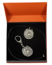 NEW, Chow Chow, dog keyring and necklace in casket, PRESTIGE set - £33.49 GBP