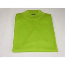 Men PRINCELY Soft Comfortable Merinos Wool Sweater Knits Mock 1011-00 Lime Green image 4
