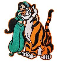 Princess Jasmine and Tigger Embroidered 3" Tall Iron on Patch - $5.89