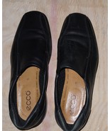 ECCO Black Leather Slip-On Dress Shoes - $24.75