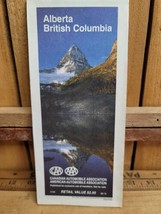 1990 AAA CAA Alberta British Columbia Vintage Street Map  - £9.33 GBP