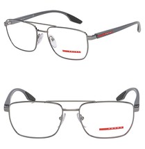 PRADA Linea Rossa 53M Silver Gray Metal Sport Unisex Eyeglasses 53mm PS53MV - $226.71