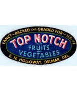 Vintage Label Top Notch Fruits And Vegetables - $240.10 MXN