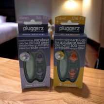 2x Pluggerz Ear Plugs Travel &amp; Sleep Pressure Regulating Filter  Earplug... - £19.27 GBP