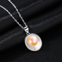 Sterling Silver Shell Necklace Freshwater Pearl Lady Necklace - £20.78 GBP