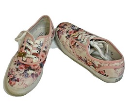 The Bradford Exchange Womens Sneakers Lace Up Plink Floral Size 8 Wearable Art - £115.41 GBP