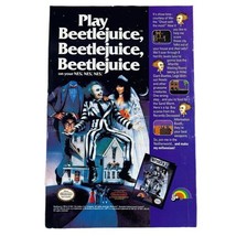 Beetlejuice Nintendo NES Print Ad Video Game Vintage 1991 90s LJN 6.5”x10” - $17.57