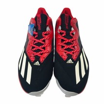 Adidas Men's Dual Threat Low Metal Baseball Cleats Black/Red Size 13 (F37753) - £37.92 GBP