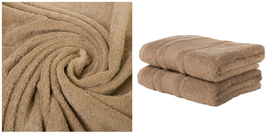 2 Pack NEW BROWN Color ULTRA SUPER SOFT LUXURY TURKISH 100% COTTON BATH ... - £52.87 GBP