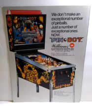 Pinbot Pinball Machine Flyer Original Vintage Game Art 1986 Brochure Fol... - £32.00 GBP