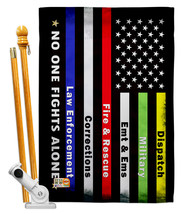 First Responders No One Fights Alone - Impressions Decorative Pole Bracket House - $64.97