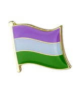 GENDERQUEER PRIDE FLAG LAPEL PIN 16mm Non-Binary LGBT LGBTQ Hat Tie Tack... - $10.86 CAD
