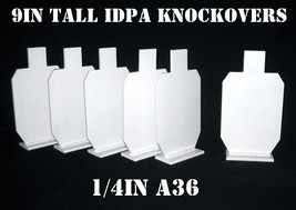 9in. IDPA Knockover Targets - 6 pc. 1/4in.Thk. .22LR Rim-fire/Air Rifle ... - $83.99