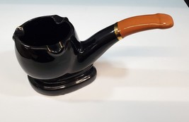Vintage Napcoware Ceramic Smoking Pipe Shaped Ashtray 5&quot; X 8 3/4&quot;, 1970s - £23.64 GBP