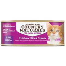 Grandma Mae&#39;s Country Naturals Slices in Gravy Dinner Canned Cat Food Chicken Sl - £60.89 GBP
