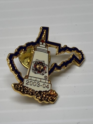 Vintage VFW Veterans of Foreign Wars 2002-2003 WV Tie Lapel Pin Clip KG JD - $9.89