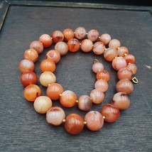 Antique Indo Tibetan Carnelian Old Agate Beads Tribal Beads Jewelry necklace - £193.14 GBP