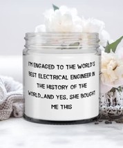 New Fiance Candle, I&#39;m Engaged to the World&#39;s Best Electrical Engineer in the Hi - £19.47 GBP