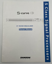 Samson Audio 31 Band Equalizer Owners Manual S Curve 131 Guide instruction Book - £12.86 GBP