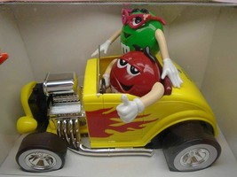 M&M's Candy Dispenser-Rebel without a Clue in a Yellow Roadster out of the box - $35.00