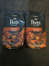 2 Bags Peet&#39;s Caramel Brulee Light Roast Ground Coffee - £22.15 GBP
