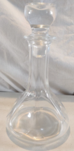 Vintage~10&quot;Tx6&quot;W Liquor/Wine Decanter~Very Heavy Glass-Whiskey, Brandy - £15.69 GBP