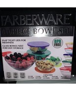 Farberware 10-piece Bowl NIB NEW Glass Bowls Set - $18.69