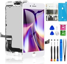 iPhone 7 Plus Screen Replacement 5.5 Inch White, 3D Touch LCD Screen Digitizer - £13.91 GBP