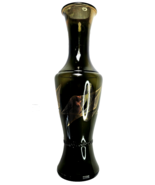 Midcentury Modern Green Smoked Glass Bud Vase Wheatonware MCM Atomic Gol... - $570.01 MXN