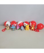 Pokemon 1999 Burger King Pokeball &amp; Toy Keychains Lot of 6 Kangaskan Ten... - $49.99