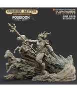 3D Printed Clay Cyanide Poseidon Greek Myth Gods and Goddesses Ragnarok D&amp;D - $307.54 MXN