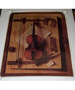 William Harnett Lithograph Music And Good Luck Print No 76 Vintage 1963 ... - $29.99