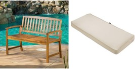 Great Deal Furniture Tamika Teak Finish Acacia Bench With, 42X18X3&quot; Thick. - $232.95
