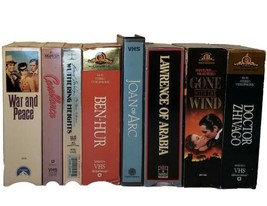 Old Hollywood VHS Movie Classics Lot Golden Era 50s Joan Arc Ben Hur Casa Blanca - £23.89 GBP