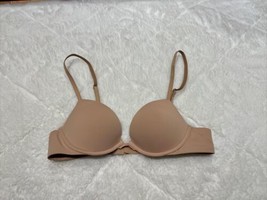 Victoria&#39;s Secret Women Bra 34A Nude Push Up Underwire Convertible Padded Plunge - $17.10