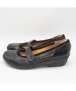 Clarks Unstructured Black Leather Slip On Casual Shoes Women&#39;s Size 9 N US - £14.79 GBP