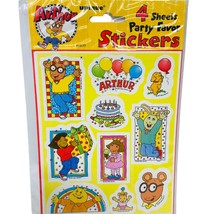 Vintage Arthur Cartoon Sticker Sheets Marc Brown PBS 1997 - £12.65 GBP