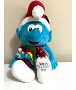 New 2010 Macy&#39;s Holiday The Smurfs 20&quot; Plush Christmas Smurf with Finger... - £11.67 GBP