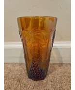 Vintage Indiana Glass Amber Carnival Harvest Grape Drinking Glass - $17.76 CAD
