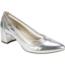 Rialto Madeline Women Pointed Toe Pump Heels Size US 5M Silver Nappa - £10.68 GBP